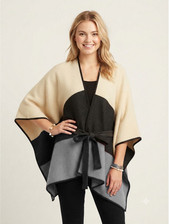Triple Tone Cape W/Waistband Triple Tone Cape W/Waistband